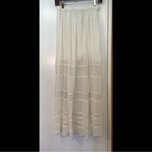 Abercrombie and Fitch White Maxi Skirt